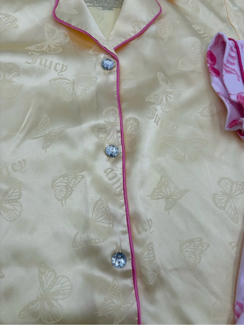 Juicy Couture‎ Girls 7/8 Pajama Shorts Set Bundle NWOT Cherry Butterfly